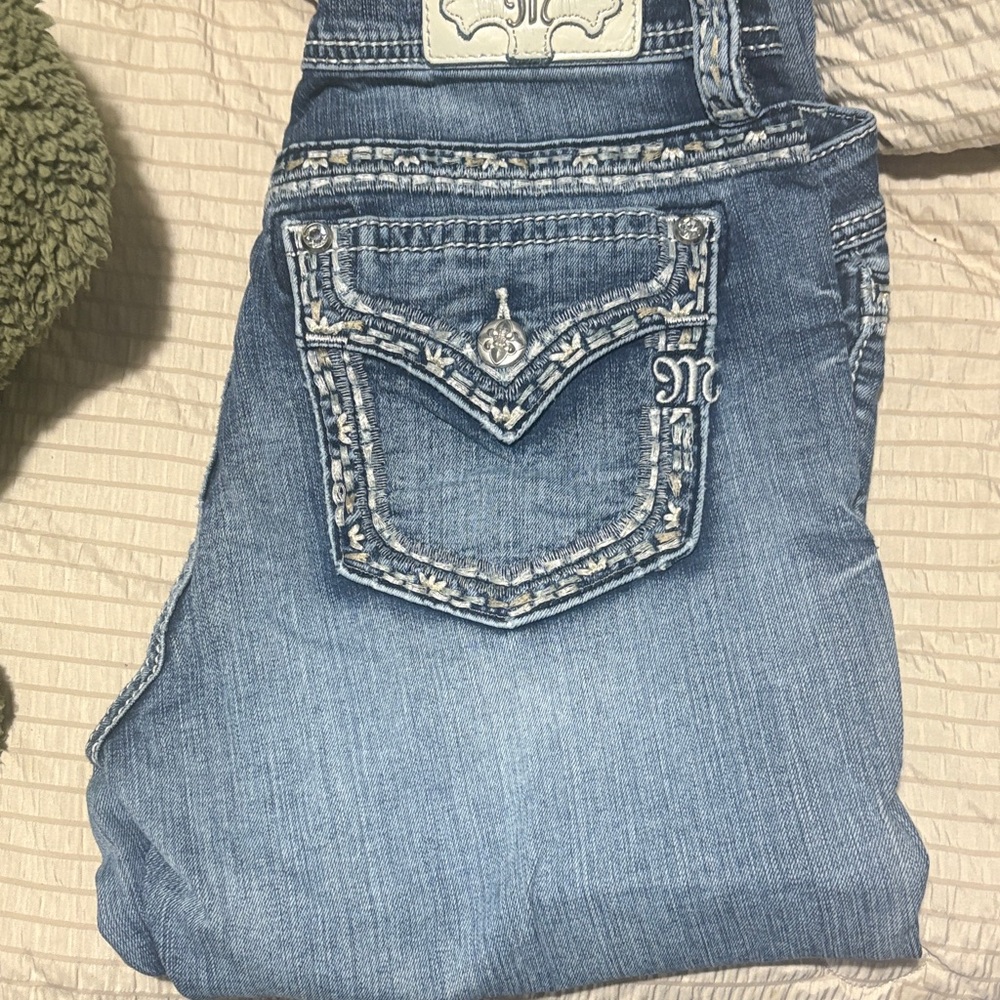 Miss Me Light Blue Cropped Jeans